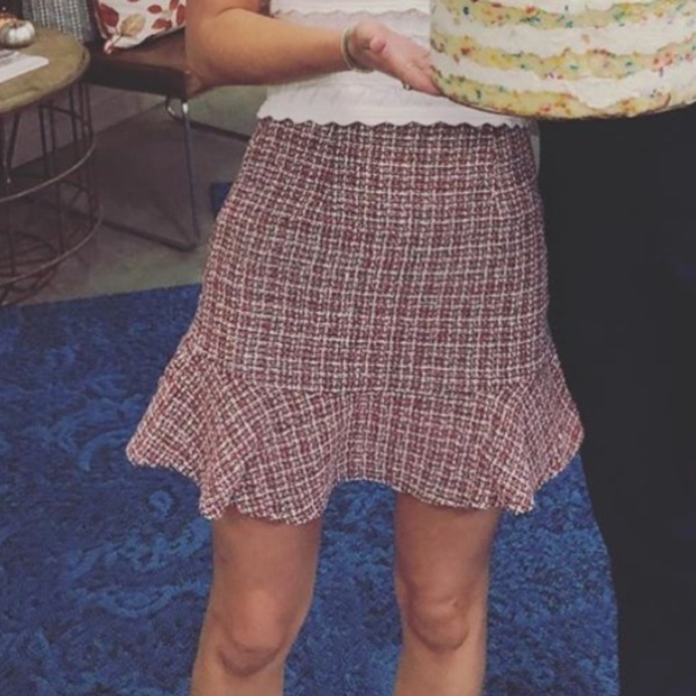 Tweed Fit and Flare mini skirt